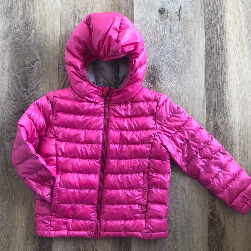 Uniqlo kids light warm padded parka hoodie jacket
